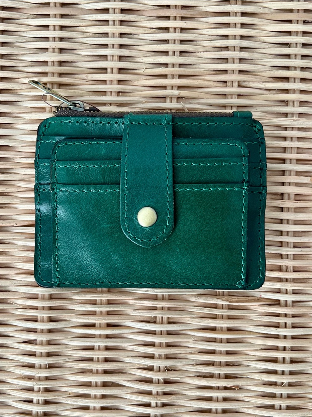 Patricia Nash Leather Card Holder Wallet RFID Green NWT